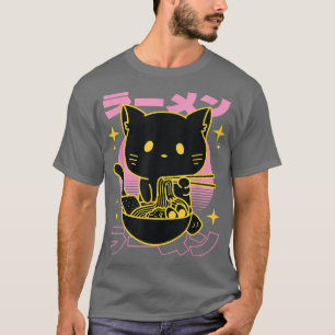 Cat Ramen Cat Japanese Kawaii Cute Anime Cat Rame T-Shirt
