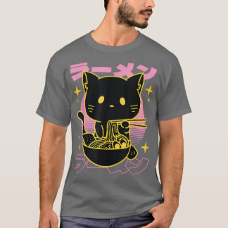 Cat Ramen Cat Japanese Kawaii Cute Anime Cat Rame T-Shirt