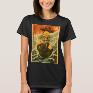 Cat Ramen Funny Japanese Anime Ufo Men Women Teen  T-Shirt