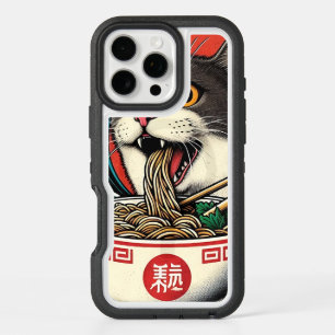 Cat Ramen Japanese Art Vintage Style iPhone 16 Pro Max Case
