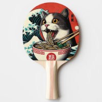 Cat Ramen Japanese Art Vintage Style