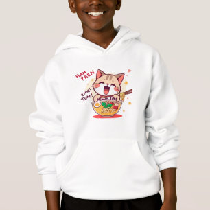 Cat Ramen Japanese Funny Graphic Hoodie