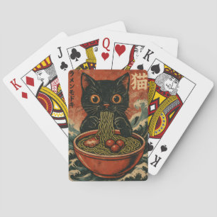 Cat Ramen Japanese Funny Graphic Kawaii Cat Anime Poker Cards