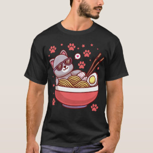 Cat Ramen Japanese Funny Japanese Kawaii T-Shirt
