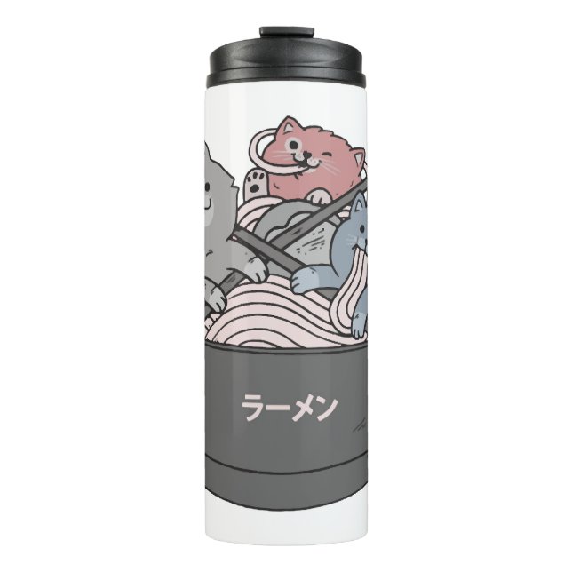 Cat Ramen Kawaii Thermal Tumbler (Front)