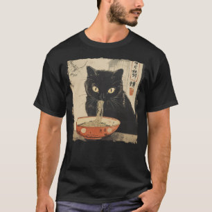 Cat Ramen Noodle Japanese Art Anime Manga Kawaii C T-Shirt