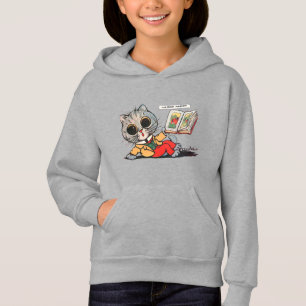 Cat reading a Picture book, Louis Wain Hoodie