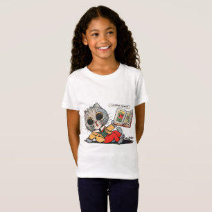 Cat reading a Picture book, Louis Wain T-Shirt