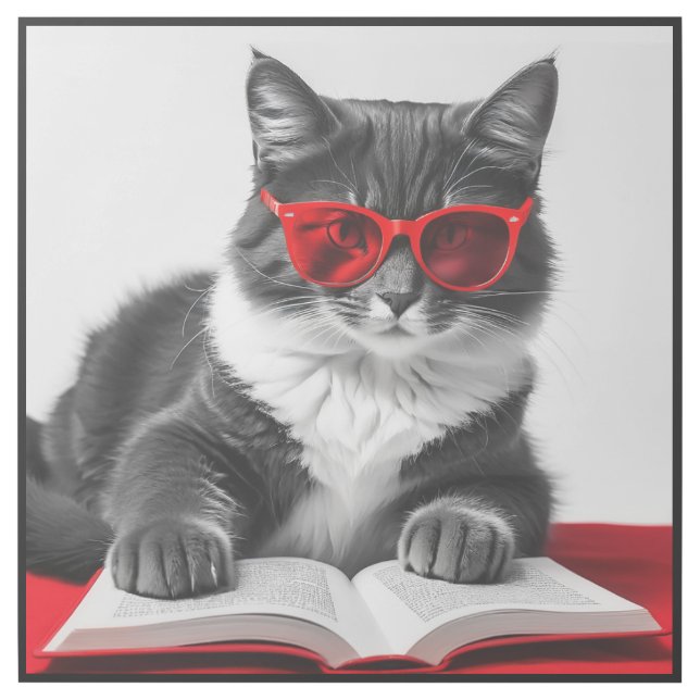Cat Reading Book Gallery Wrap (Front)