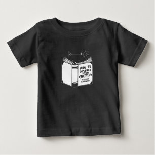 Cat Reading How to Destroy Your Enemies With Kindn Baby T-Shirt