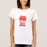 Cat Red Hot Devil Funny Good Person Cartoon Cool T-Shirt