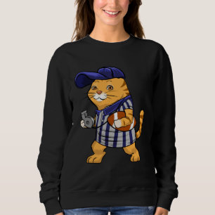 Cat Referee Football Hat  Loves Pet  Mens Kids Sweatshirt