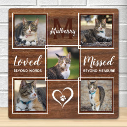 Cat Remembrance Memorial Unique Photo Collage Plaque