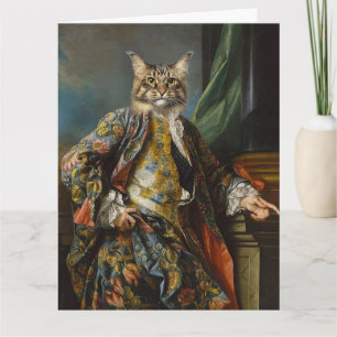 CAT RENAISSANCE MAN VALENTINE''S DAY Greeting Card