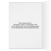 Cat Renoir Vintage Card (Inside (Left))