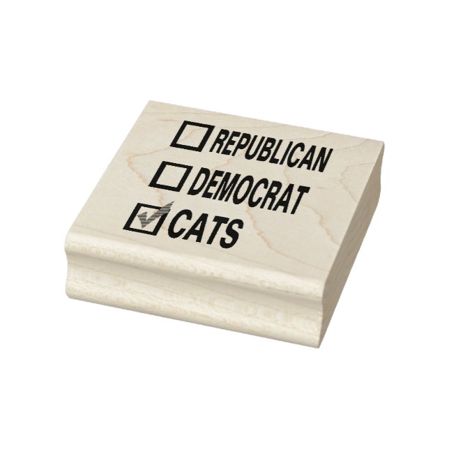 cat republican democrat cats RUBBER STAMP (Stamp)