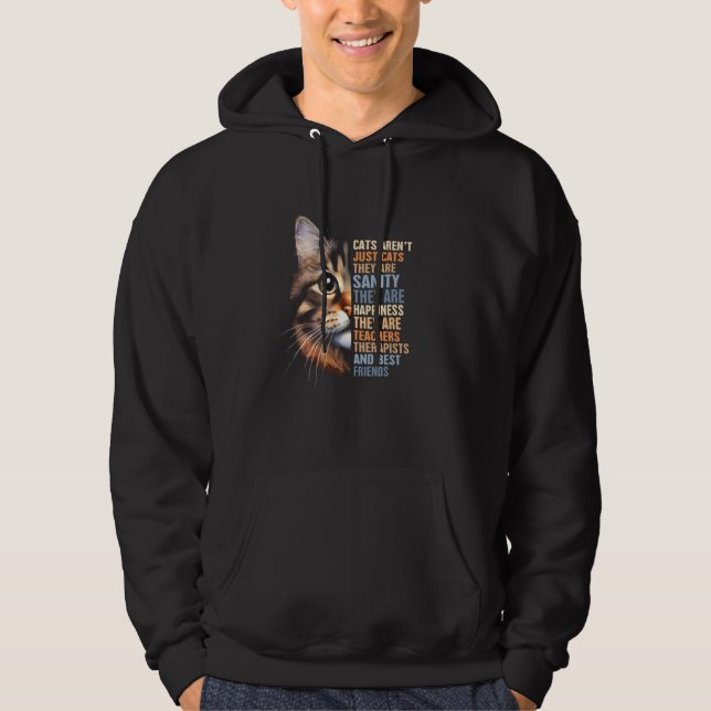 Cat Rescue Cat Lover Cat Mom Adoption Cats Aren't  Hoodie (Front)
