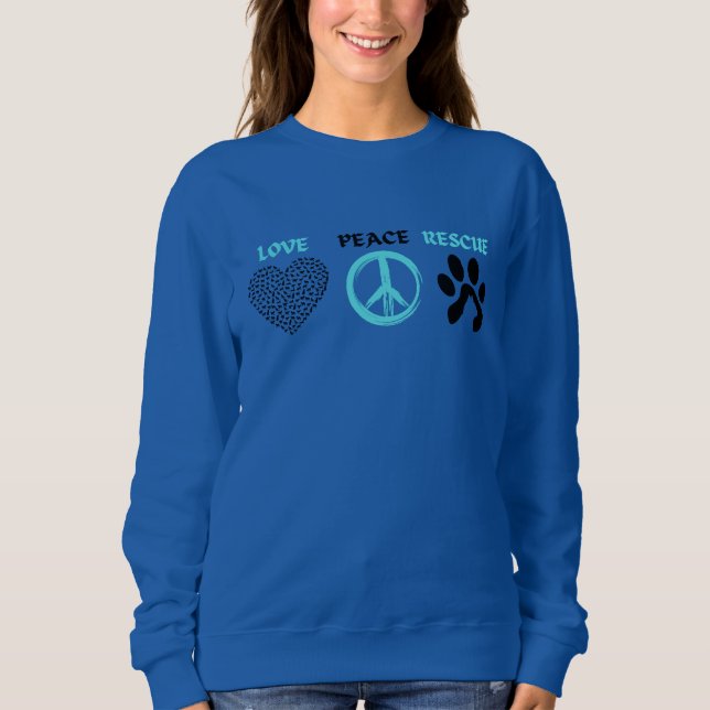 Cat Rescue, Front Only  Sweatshirt (Front)