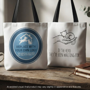 Cat Rescue Hero Minimalist Sketch Gift Tote Bag