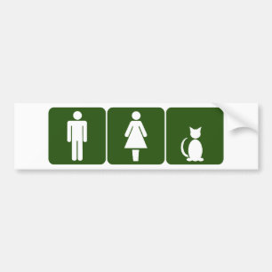 Cat Restroom Bumper Sticker