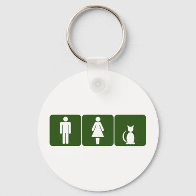 Cat Restroom Keychain