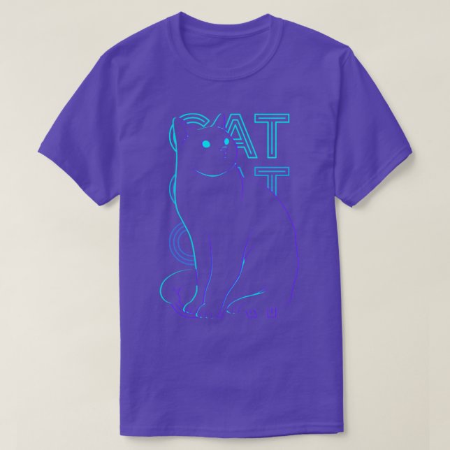Cat Retro Gift T-Shirt (Design Front)