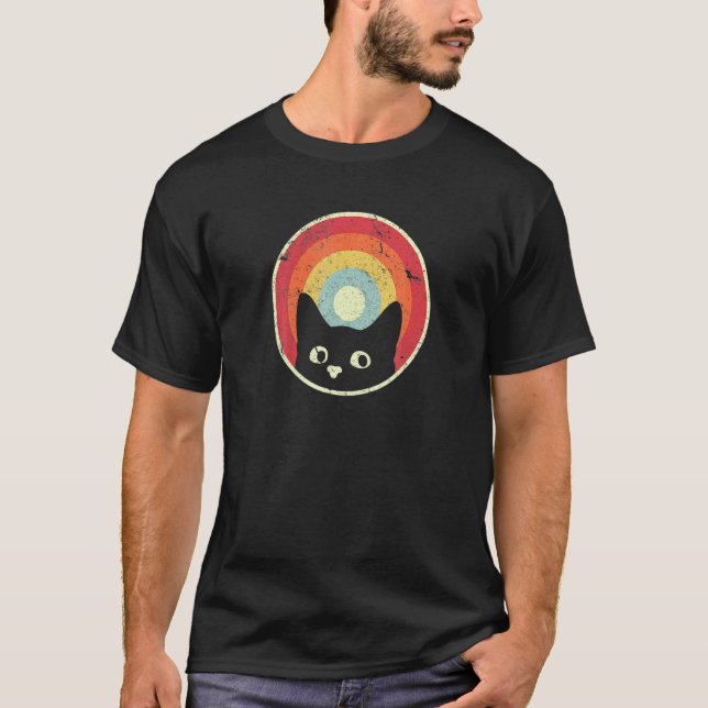 Cat Retro Sty T-Shirt (Front)