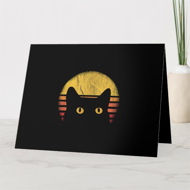 Cat Retro Vintage Card (Front)