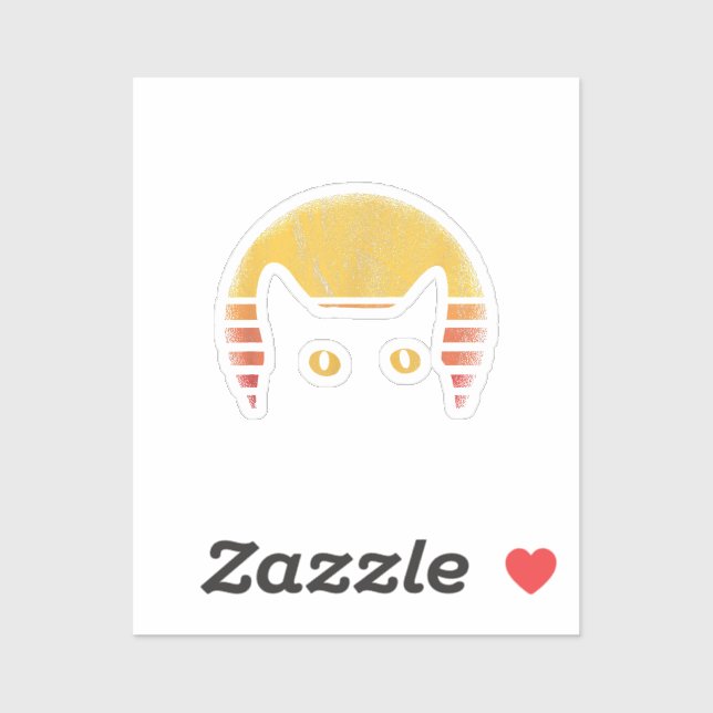 Cat Retro Vintage Sticker (Sheet)