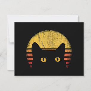 Cat Retro Vintage Thank You Card