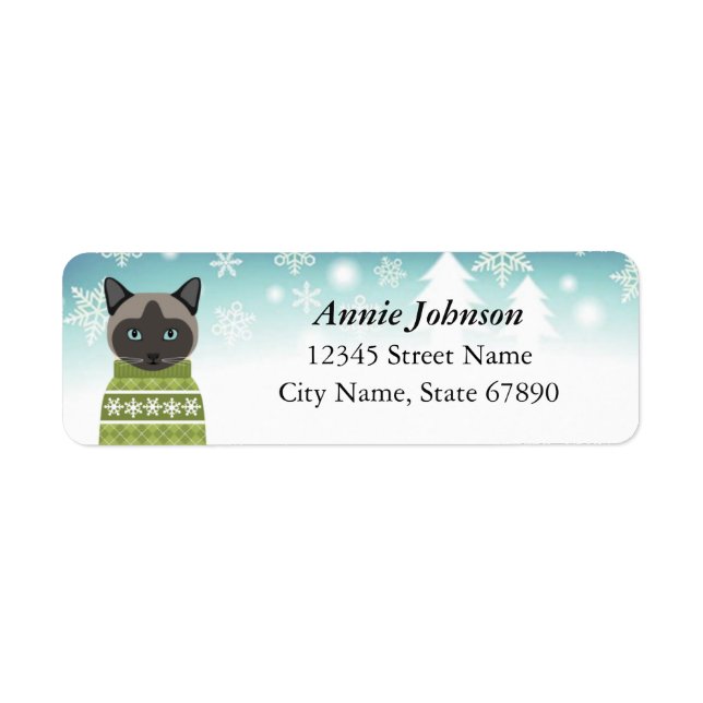 Cat Return Address Labels (Front)