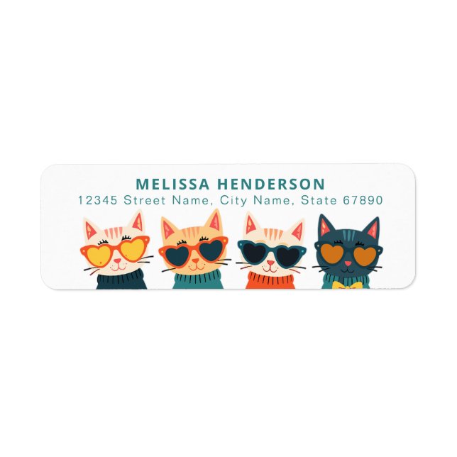 Cat Return Address Labels (Front)