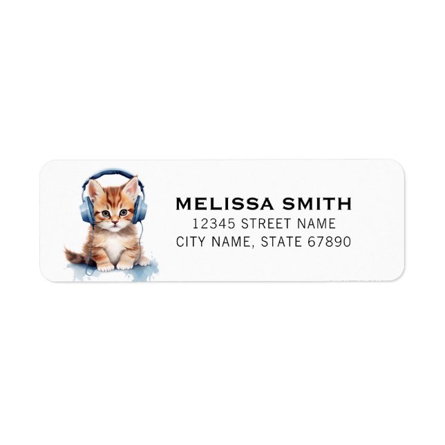 Cat Return Address Labels (Front)