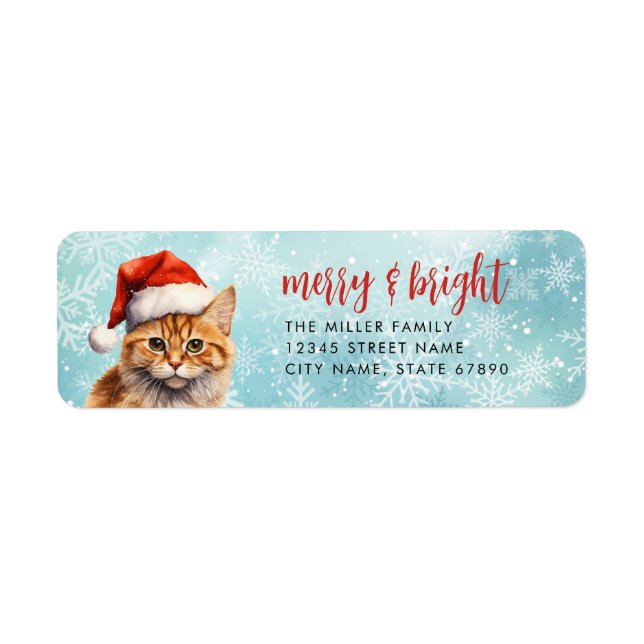 Cat Return Address Labels (Front)