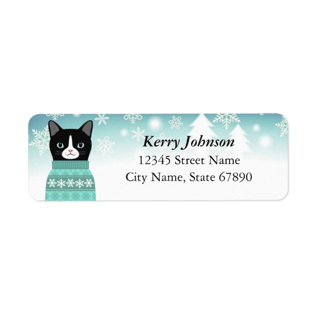 Cat Return Address Labels (Front)
