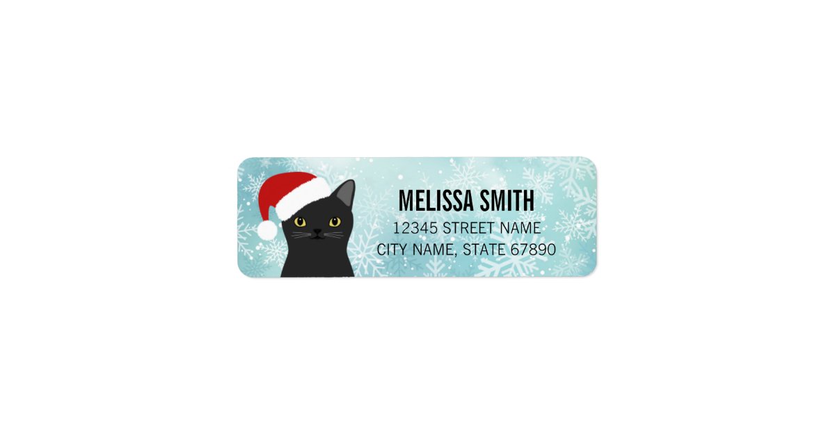 Cat return address labels zazzle