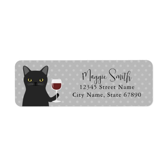 Cat Return Address Labels (Front)