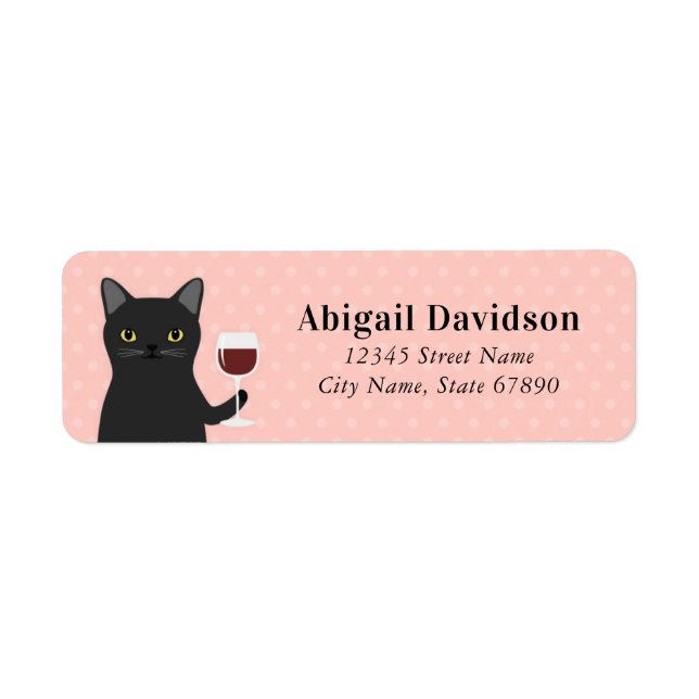 Cat Return Address Labels (Front)