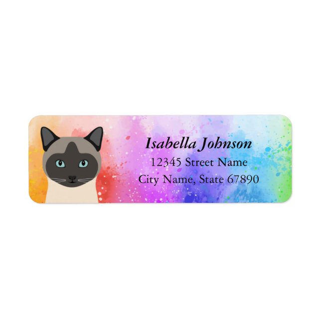 Cat Return Address Labels (Front)
