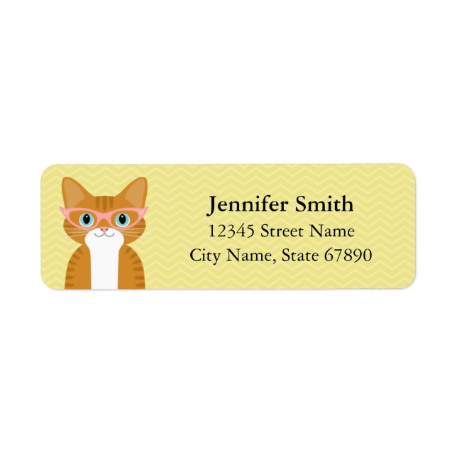 Cat Return Address Labels (Front)