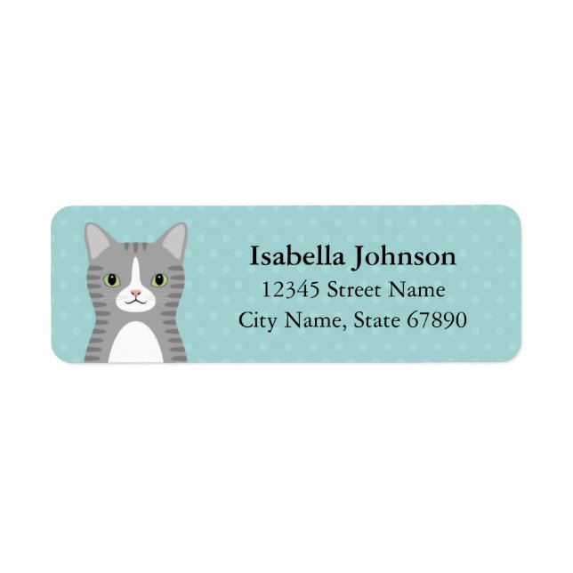 Cat Return Address Labels (Front)