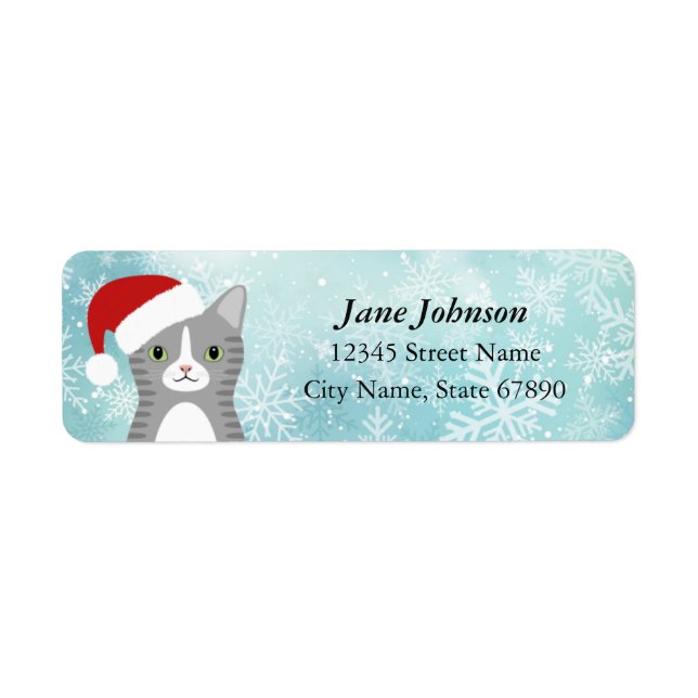 Cat Return Address Labels (Front)
