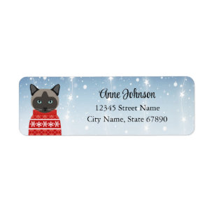 Cat Return Address Labels