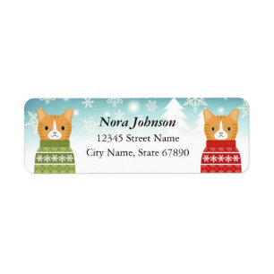 Cat Return Address Labels