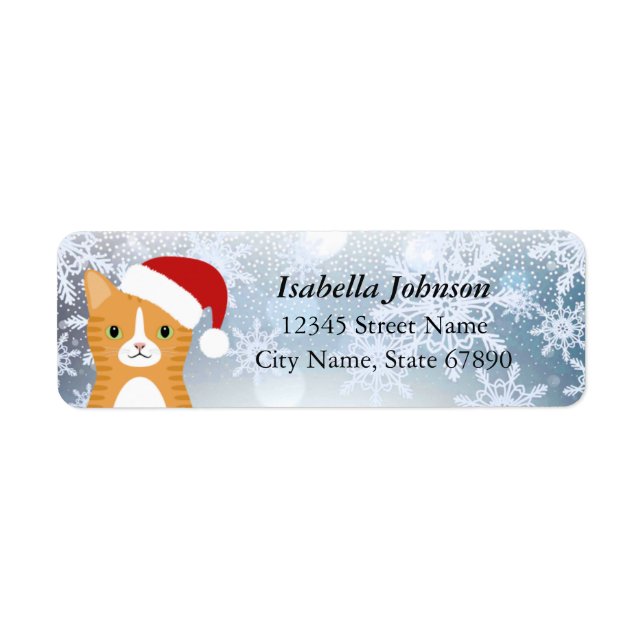Cat Return Address Labels (Front)