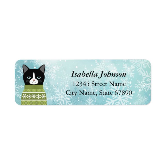 Cat Return Address Labels (Front)