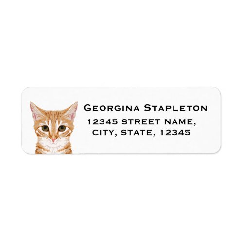 Cat return address labels _ customizable