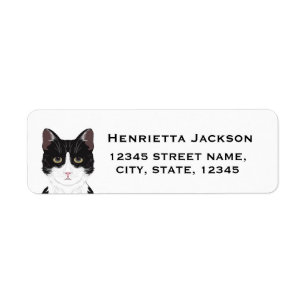 Cat return address labels - customizable