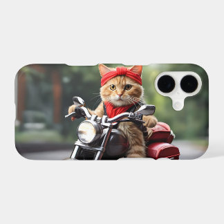 Cat rider iPhone 17 case