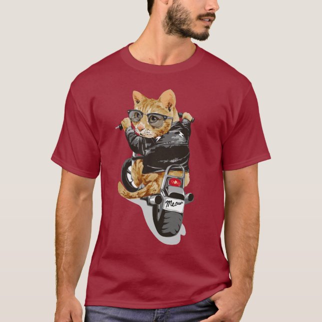 cat rider t-shirt (Front)